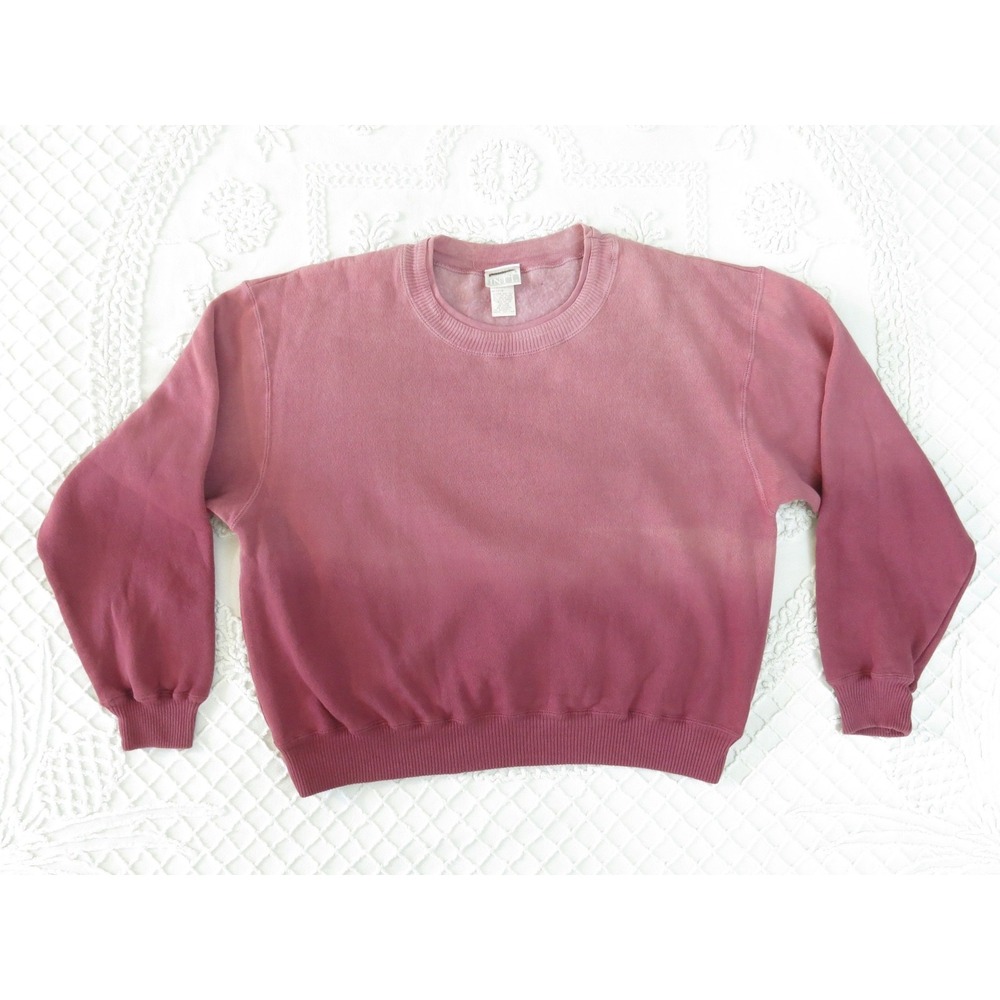 Vtg Y2K 90s Moda Int'l International Hombre Boxy Crop Sweatshirt Medium Fuchsia
